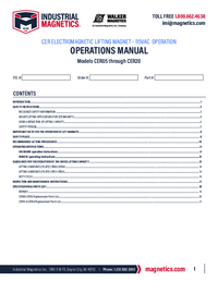 Thumbnail of document CER Series Electromagnetic Lifting Magnets